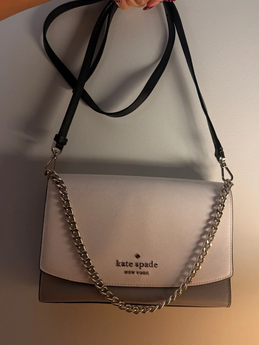 Kate Spade NY Madison Willow Mini Flap Crossbody | Gray & White